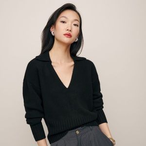 Beckie Cashmere Collared Sweater